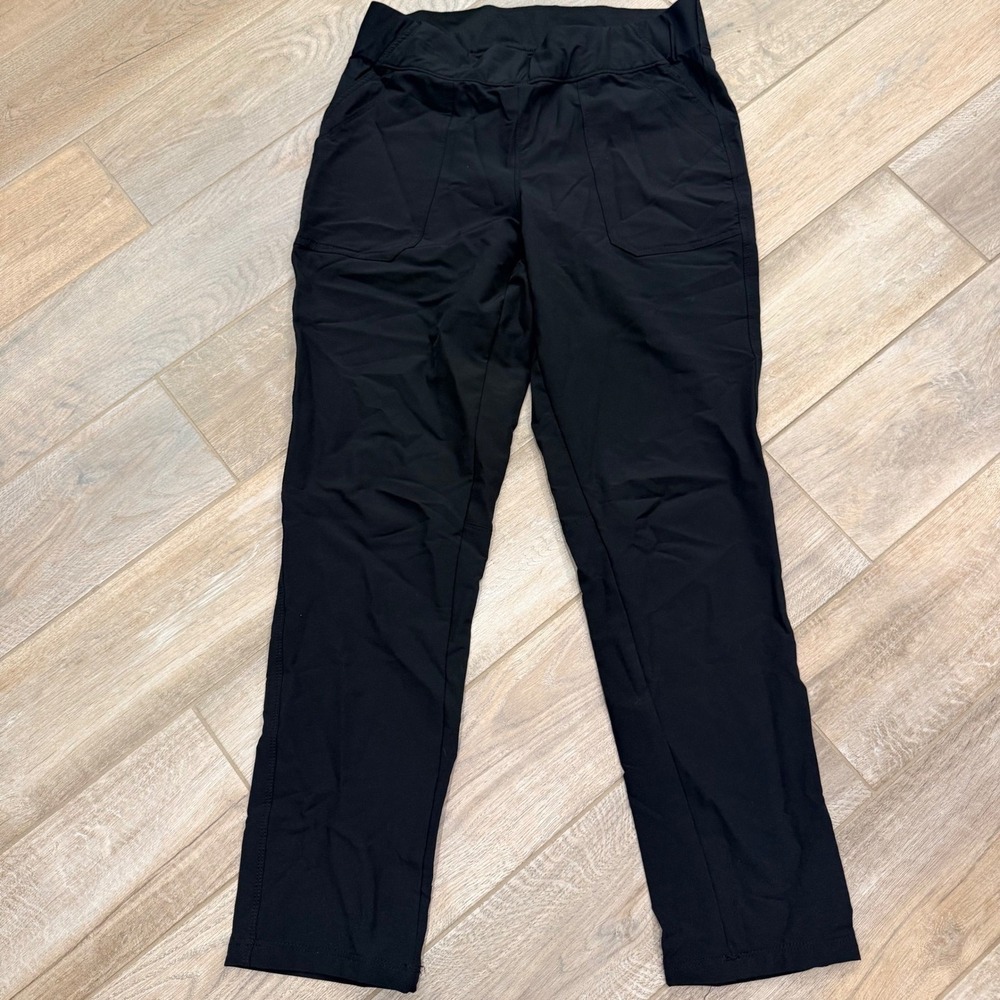 Weatherproof Vintage Womens Black Pull On Straight Leg Utility Travel Pants M